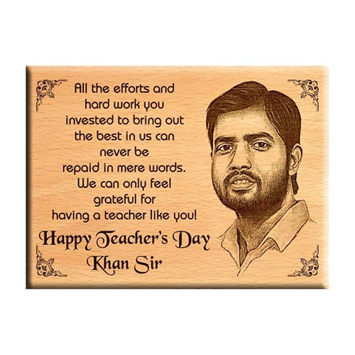 Amazing gifts Best Gift for Teachers Day - Customize Engraved Wooden Plaque